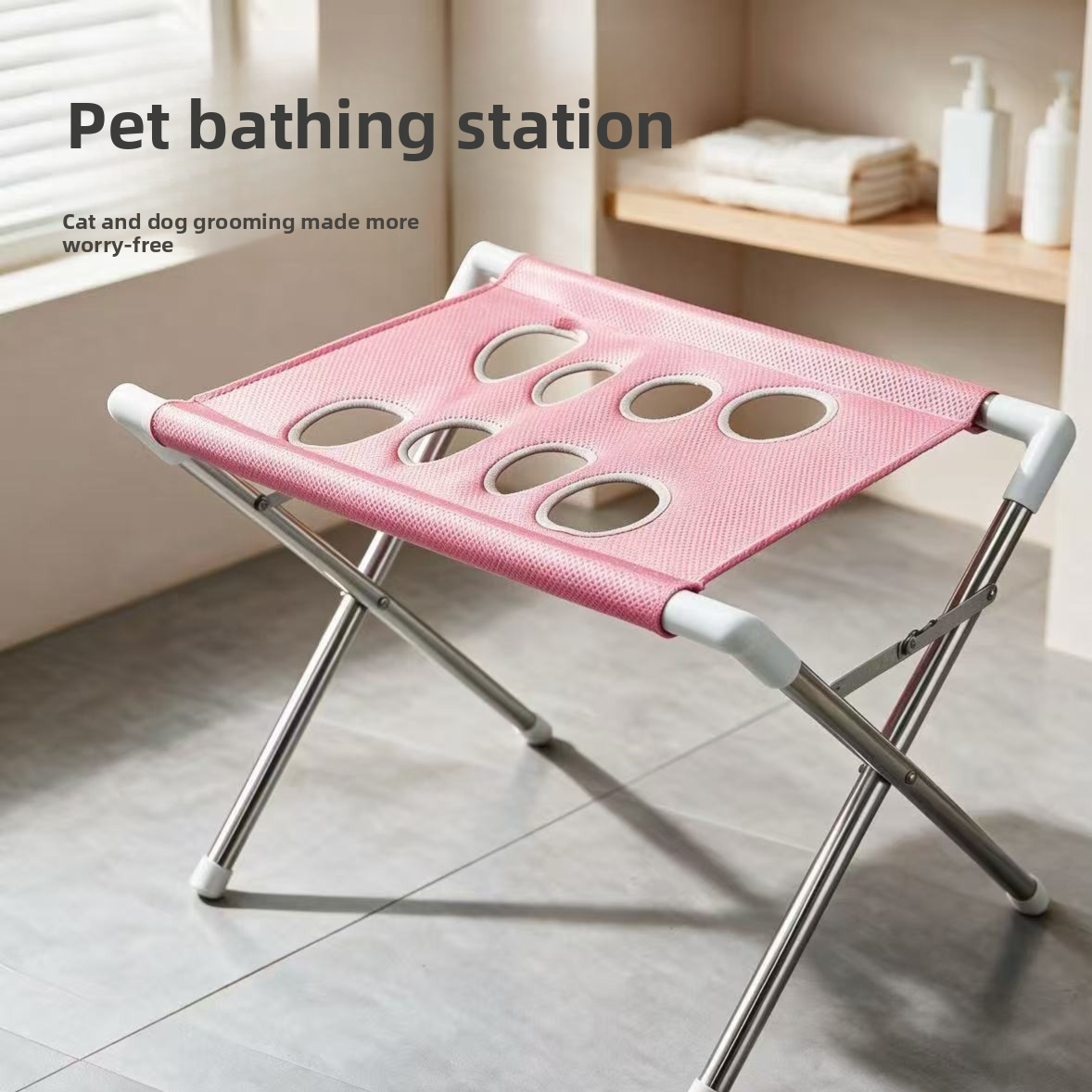 PawStation™ Foldable Pet Bath & Grooming Stand